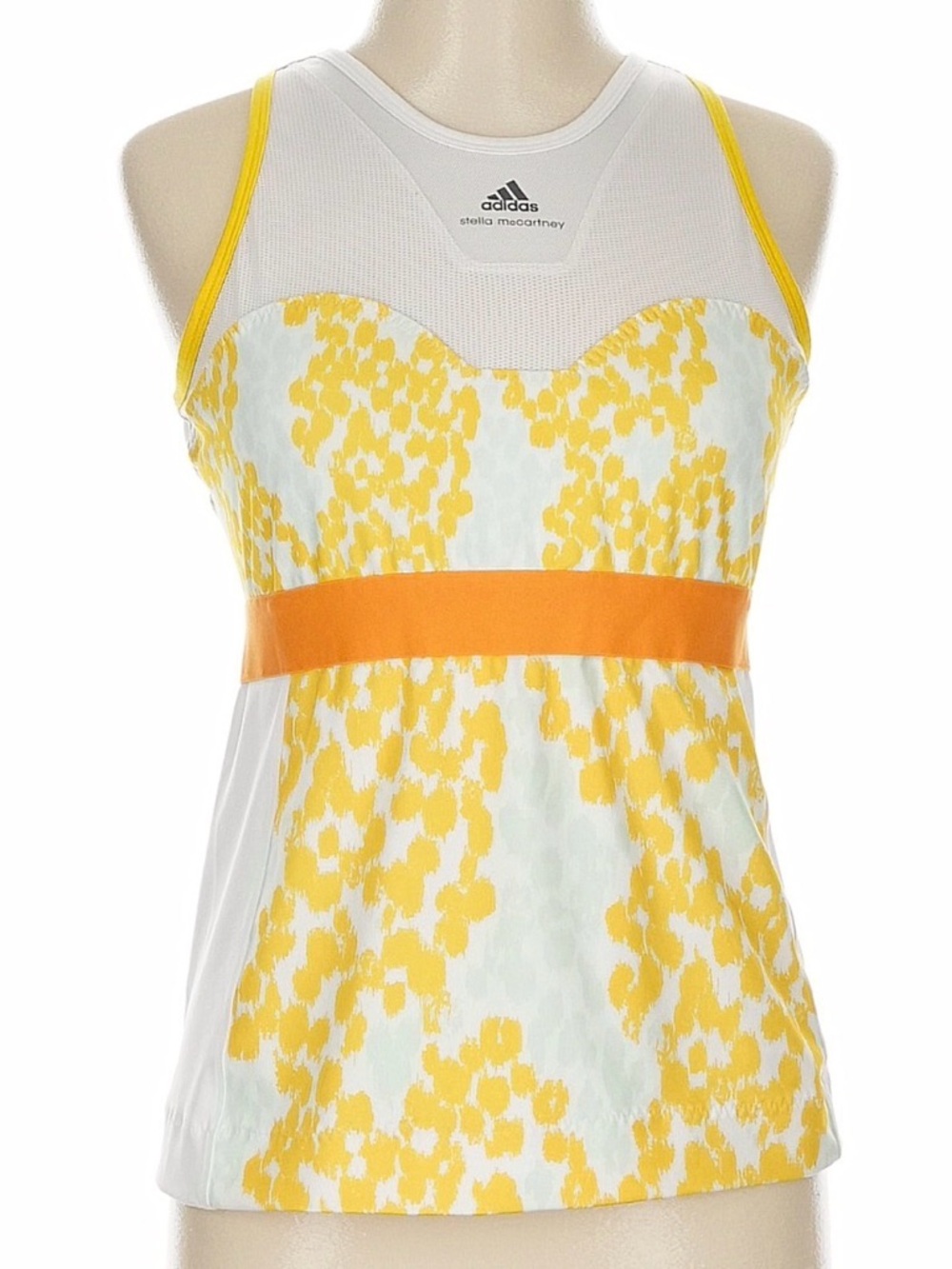 adidas White Stella McCartney Mesh Athletic Tank